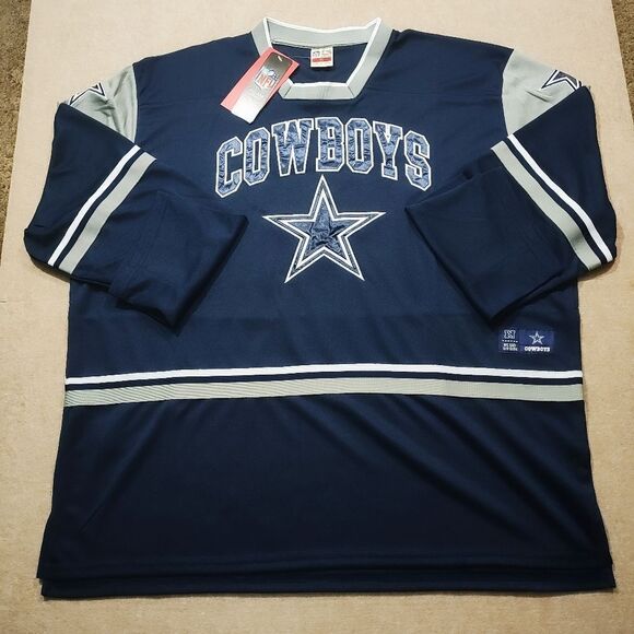 Ultra Game NFL Dallas Cowboys Hockey Style Jersey Top #U - Picture 4 of 7